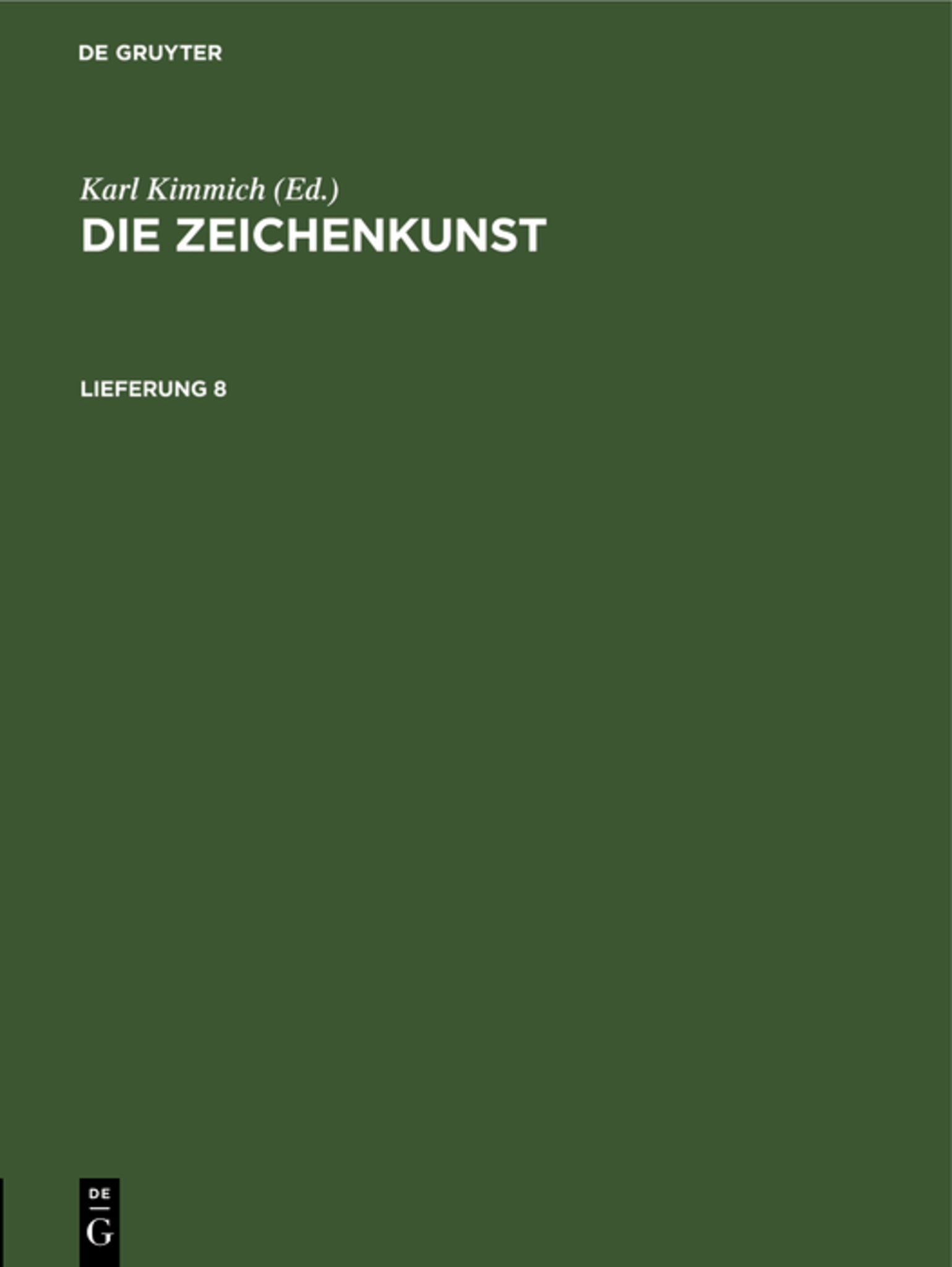 Die Zeichenkunst. Lieferung 8